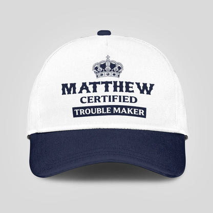 Certified Your Name Trouble Maker Washed Cap MATTHEW 13K1 C148PF