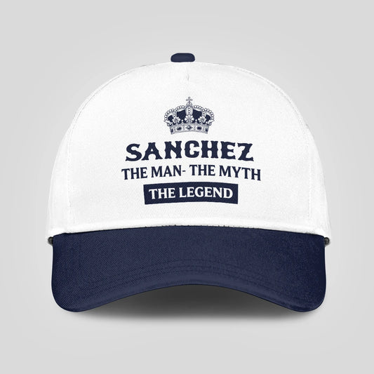 The Man The Myth The Legend King Crown Blue And White Cap SANCHEZ 13K1 C147PF