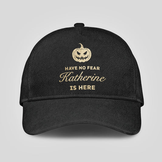 Have No Fear Your Name Is Here Jack O' Lantern Black Cap KATHERINE 13K1 C164PF