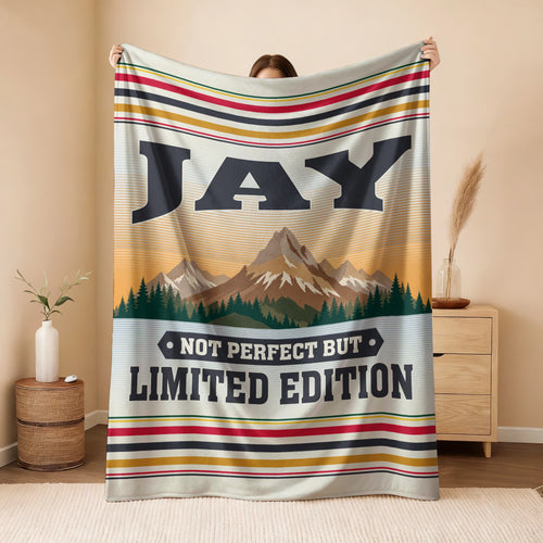 Not Perfect But Limited Edition Vintage Mountain Fleece Blanket JAY 13K1 BK45
