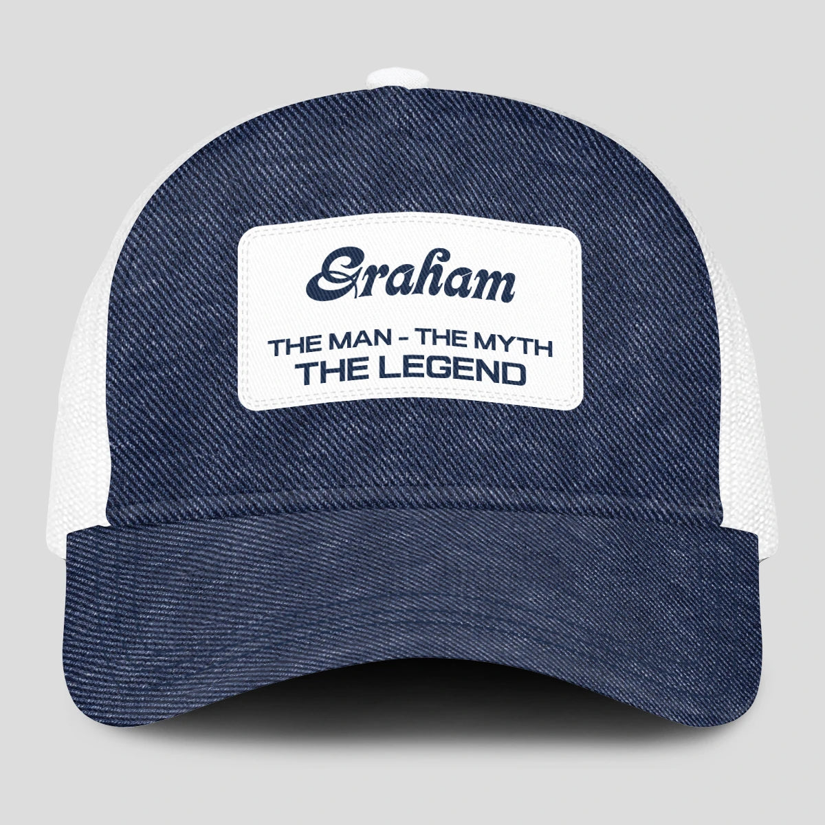 The Man The Myth The Legend Blue Denim Mesh Cap GRAHAM 13K1 C194PF