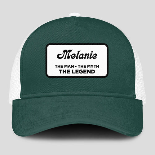 The Man The Myth The Legend Green And White Mesh Cap MELANIE 13K1 C198PF