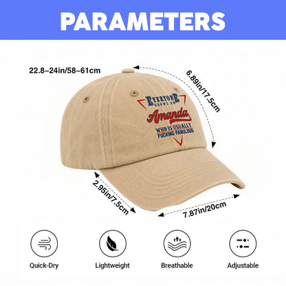 Everyone Knows A Your Name Who Is Usually Fucking Fabulous Washed Cap AMANDA 13K1 C53PF