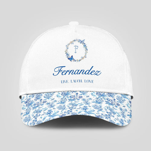Live Laugh Love Blue Flowers Cap FERNANDEZ 13K1 C50PF