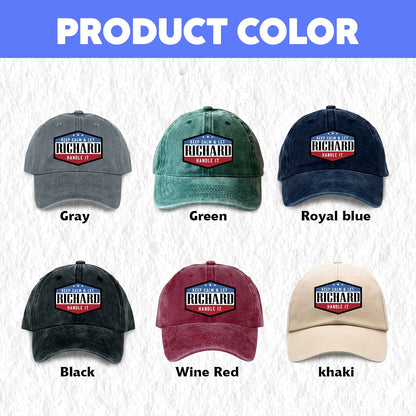 Keep Calm & Let Your Name Handle It Washed Cap RICHARD 13K1 C87PF