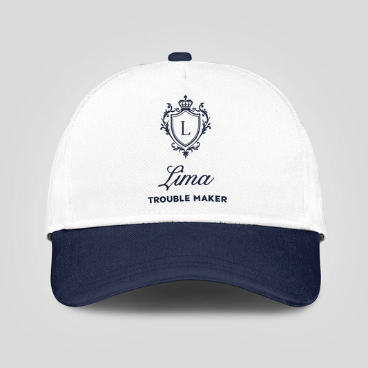 Trouble Maker Funny Blue And White Cap LIMA 13K1 C152PF