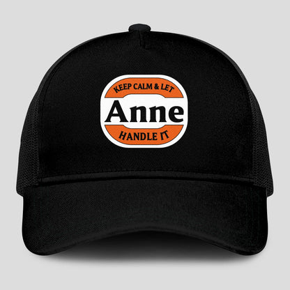 Keep Calm & Let Your Name Handle It Black Mesh Cap ANNE 13K1 C199PF