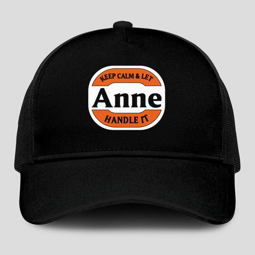 Keep Calm & Let Your Name Handle It Black Mesh Cap ANNE 13K1 C199PF
