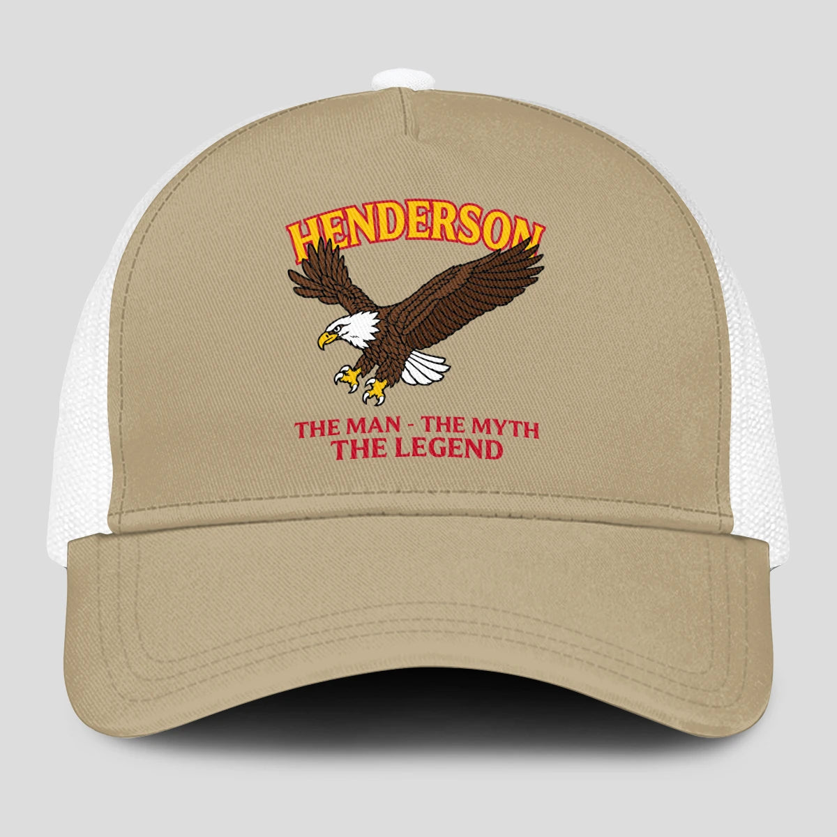 The Man The Myth The Legend Eagle Khaki Mesh Cap HENDERSON 13K1 C210PF