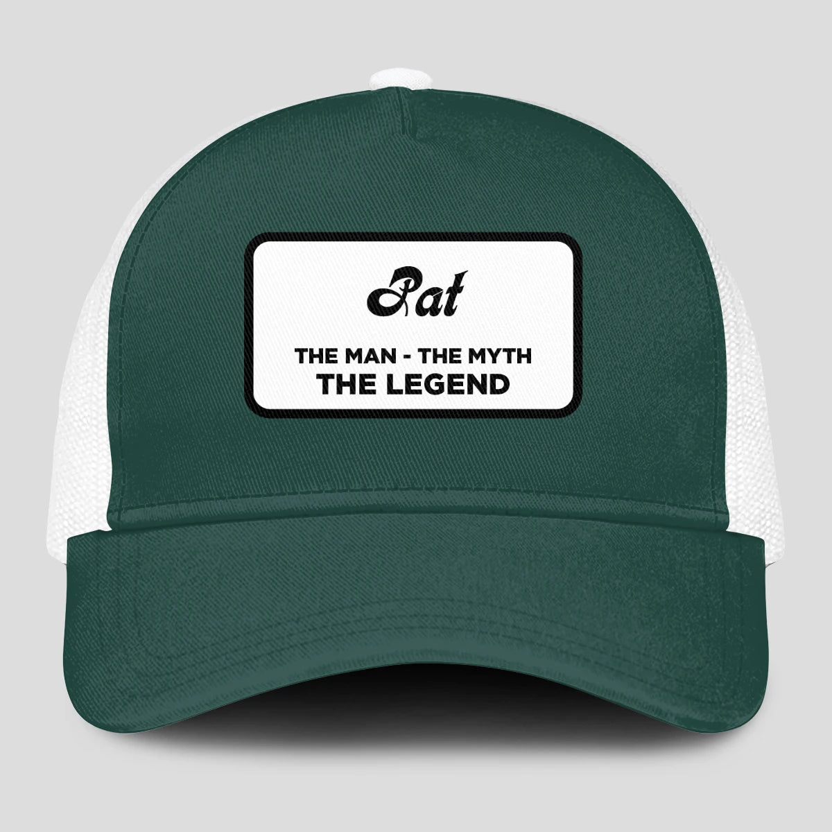 The Man The Myth The Legend Green And White Mesh Cap PAT 13K1 C198PF