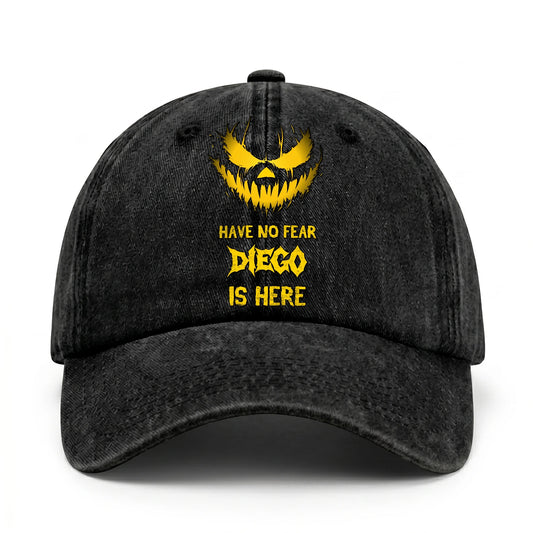 Have No Fear Your Name Is Here Jack O' Lantern Washed Cap DIEGO 13K1 C135PF