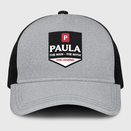 The Man The Myth The Legend Gray Mesh Cap PAULA 13K1 C189PF