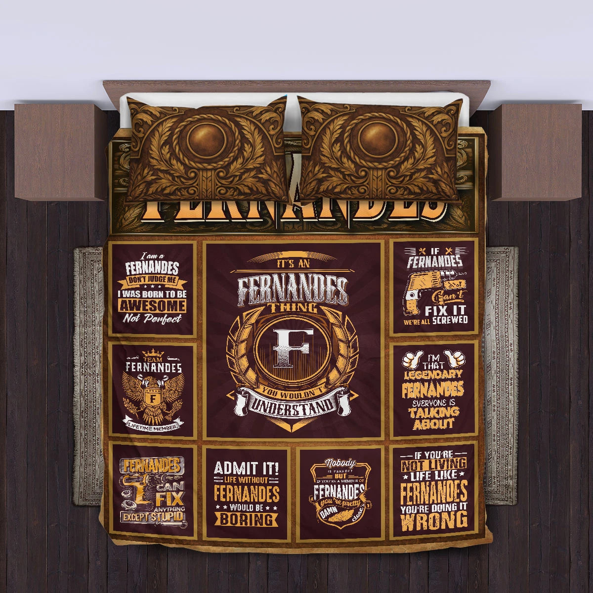 FERNANDES Limited Edition Personalized Bedding Set 13K1-BS3