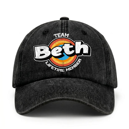 Team Your Name Lifetime Member Logo Cap BETH 13K1 C66PF