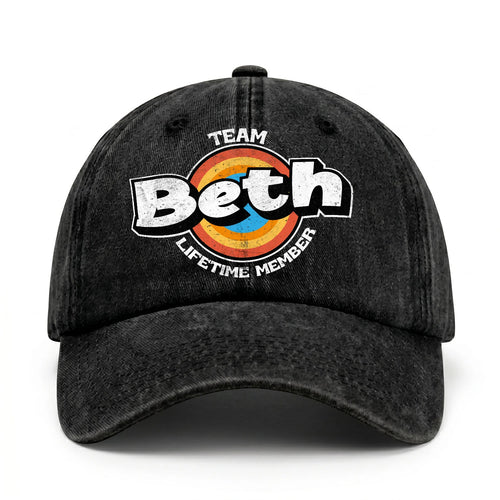 Team Your Name Lifetime Member Logo Cap BETH 13K1 C66PF