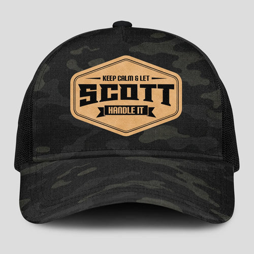 Keep Calm & Let Your Name Handle It Dark Camo Mesh Cap SCOTT 13K1 C195PF