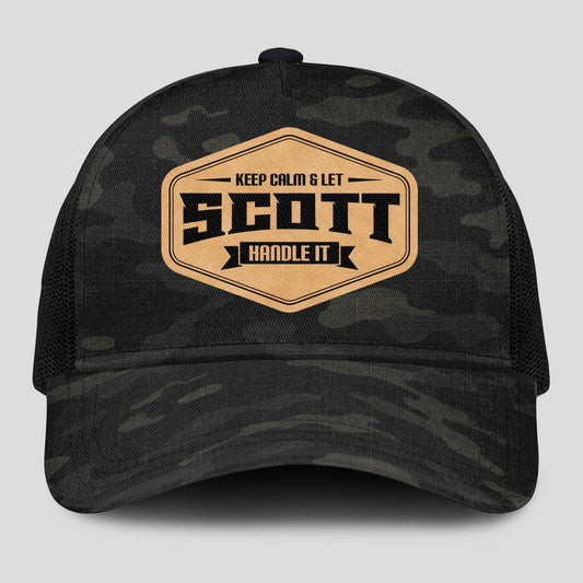 Keep Calm & Let Your Name Handle It Dark Camo Mesh Cap SCOTT 13K1 C195PF