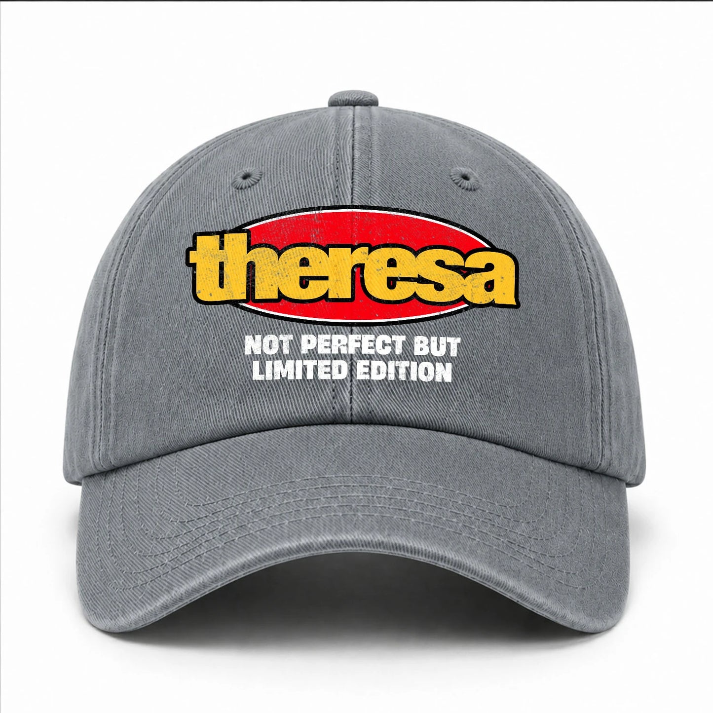 Your Name Not Perfect But Limited Edition Red Logo Washed Cap THERESA 13K1 C84PF