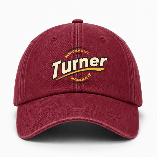 Keep Calm & Let Your Name Handle It Burgundy Washed Cap TURNER 13K1 C105PF