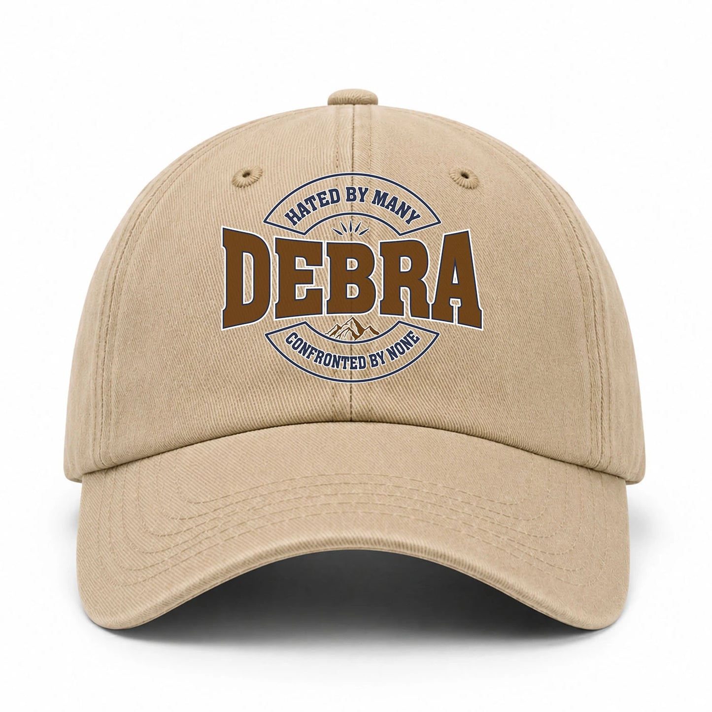 Hated By Many Confronted By None Washed Cap DEBRA 13K1 C36PF