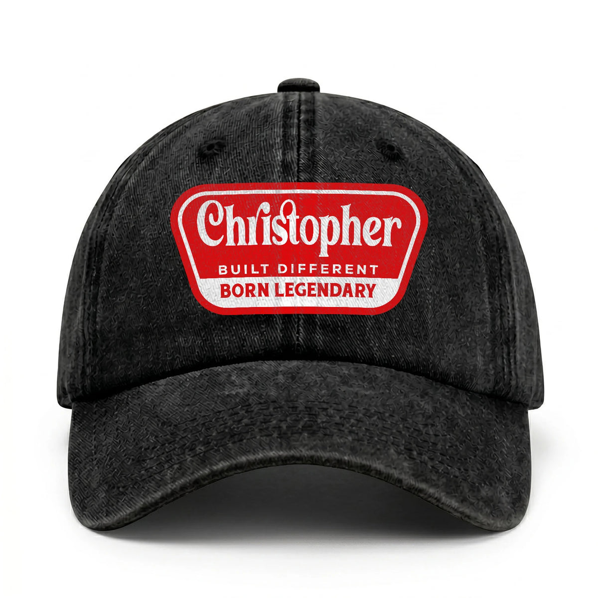 Built Different Born Legendary Red Logo Washed Cap CHRISTOPHER 13K1 C63PF