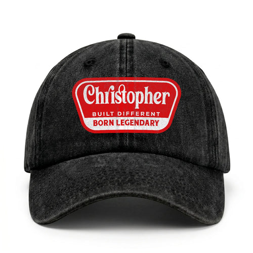 Built Different Born Legendary Red Logo Washed Cap CHRISTOPHER 13K1 C63PF