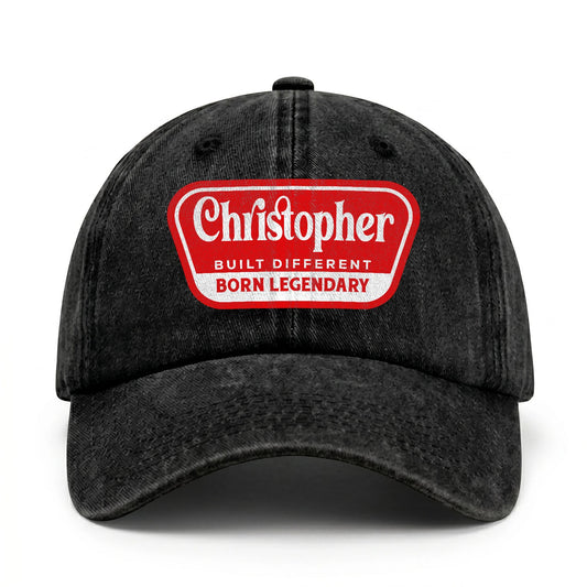 Built Different Born Legendary Red Logo Washed Cap CHRISTOPHER 13K1 C63PF