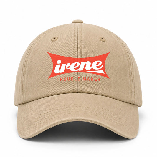 Trouble Maker Red Logo Washed Cap IRENE 13K1 C78PF