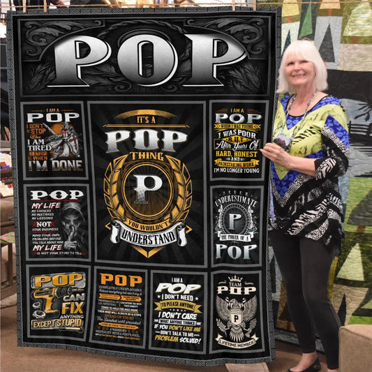 POP Personalized Blanket | Custom Name Cozy Throw Gift 13K3-BK2