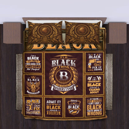 BLACK Limited Edition Personalized Bedding Set 13K1-BS3