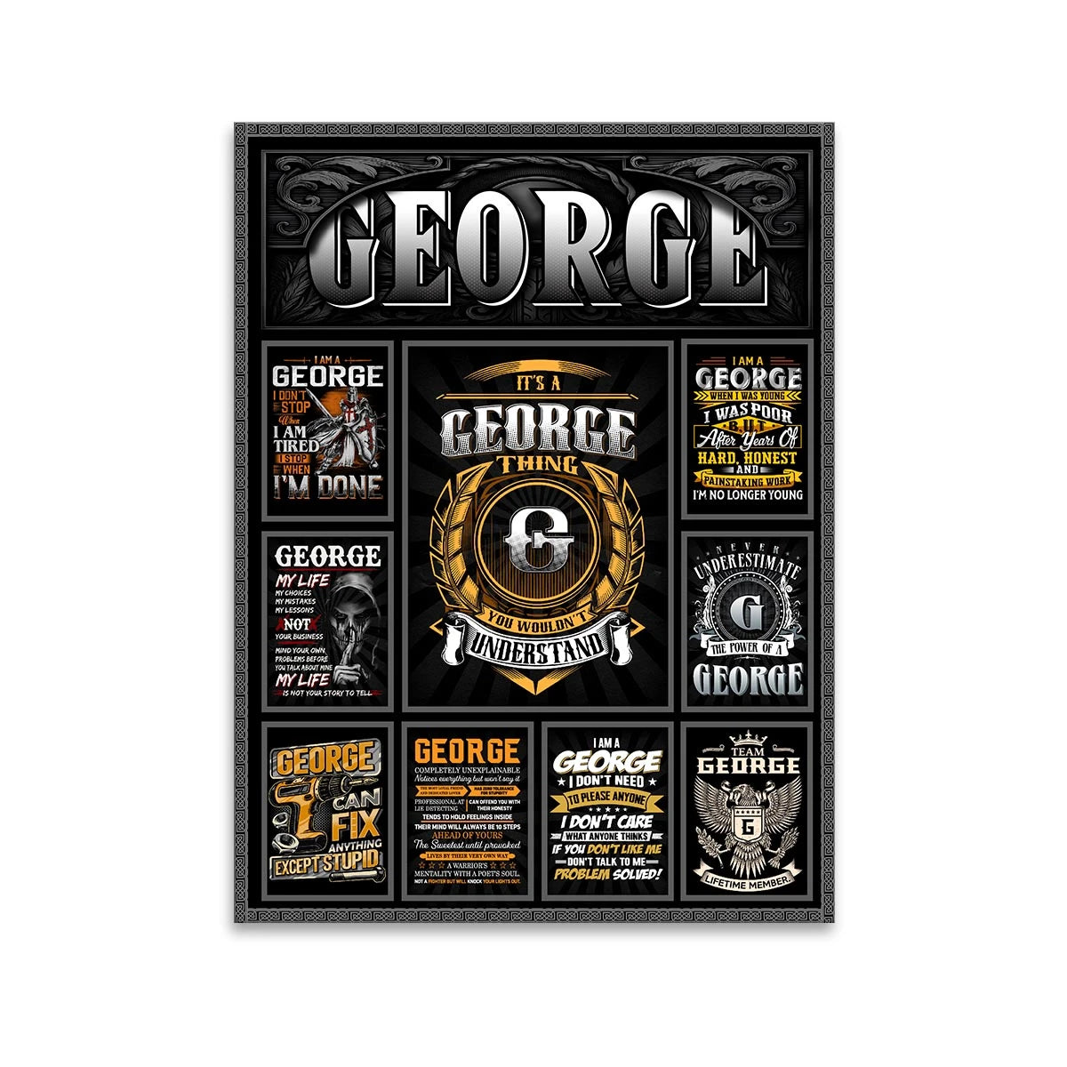 GEORGE Personalized Sponge Floor Mat – Custom Printed Home Decor 13K1-AR2