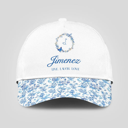 Live Laugh Love Blue Flowers Cap JIMENEZ 13K1 C50PF