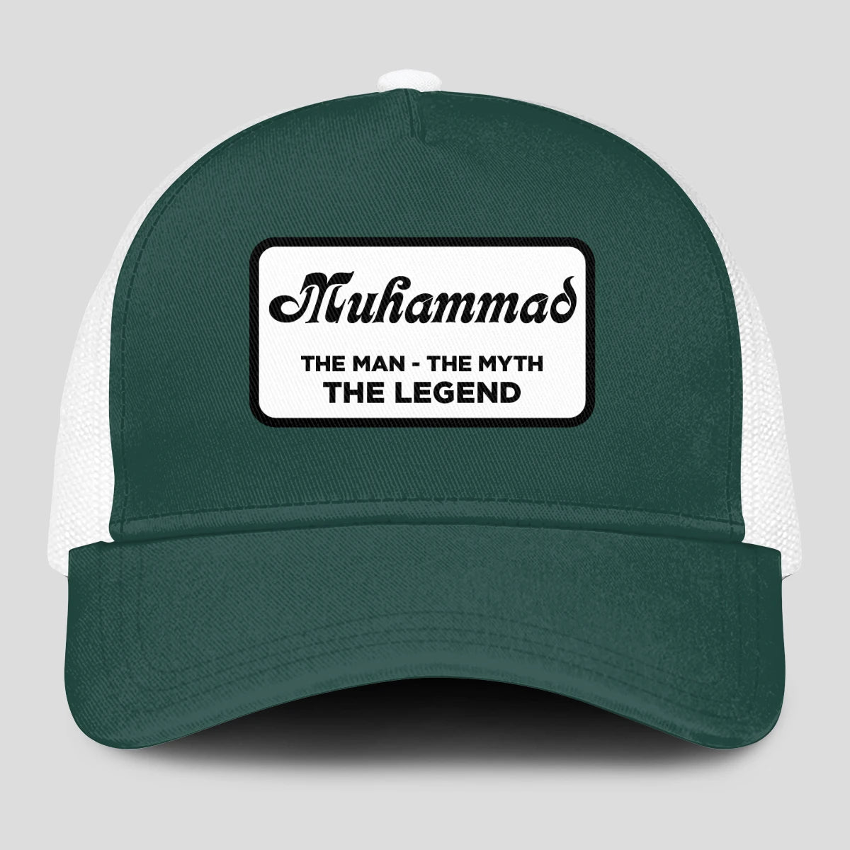The Man The Myth The Legend Green And White Mesh Cap MUHAMMAD 13K1 C198PF