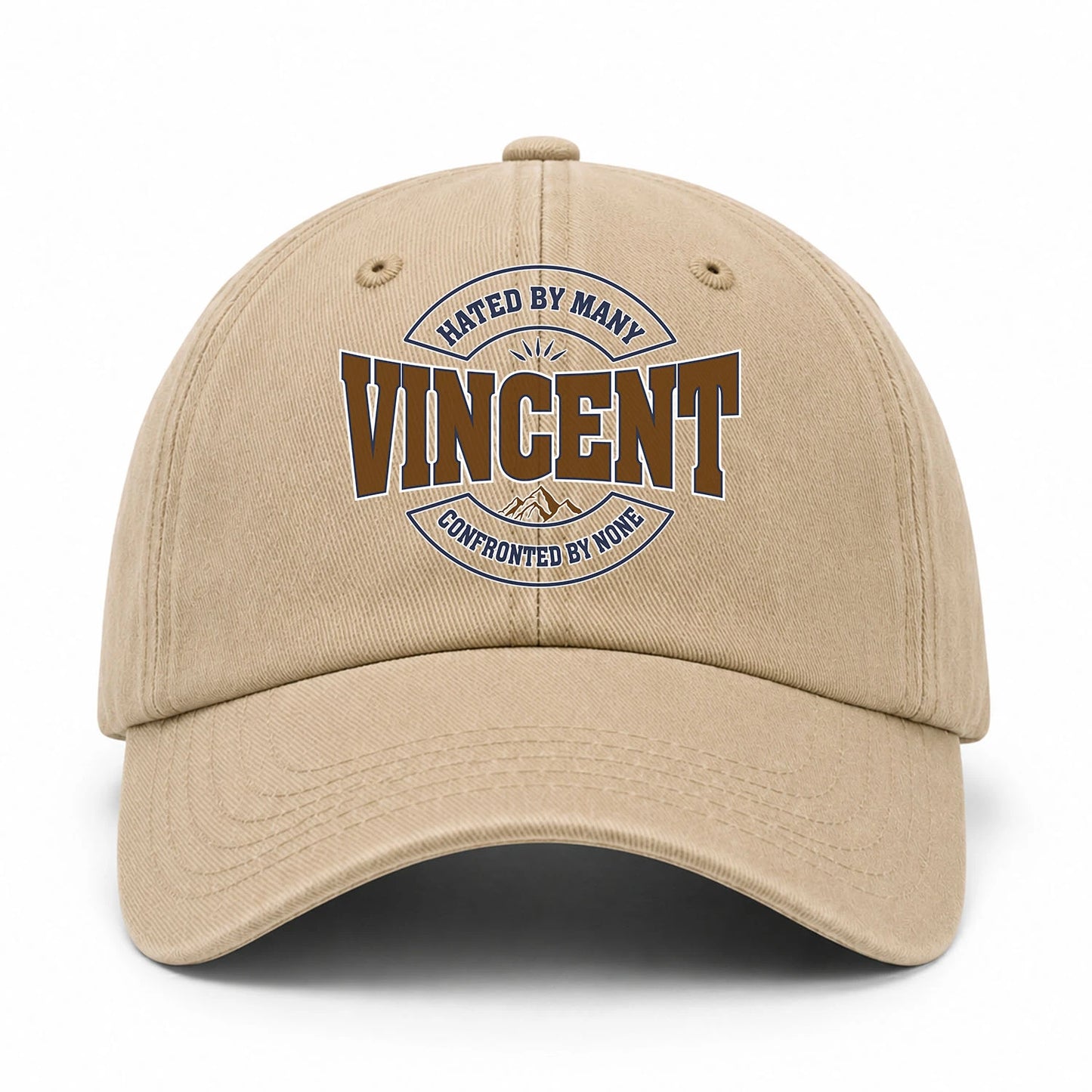 Hated By Many Confronted By None Washed Cap VINCENT 13K1 C36PF