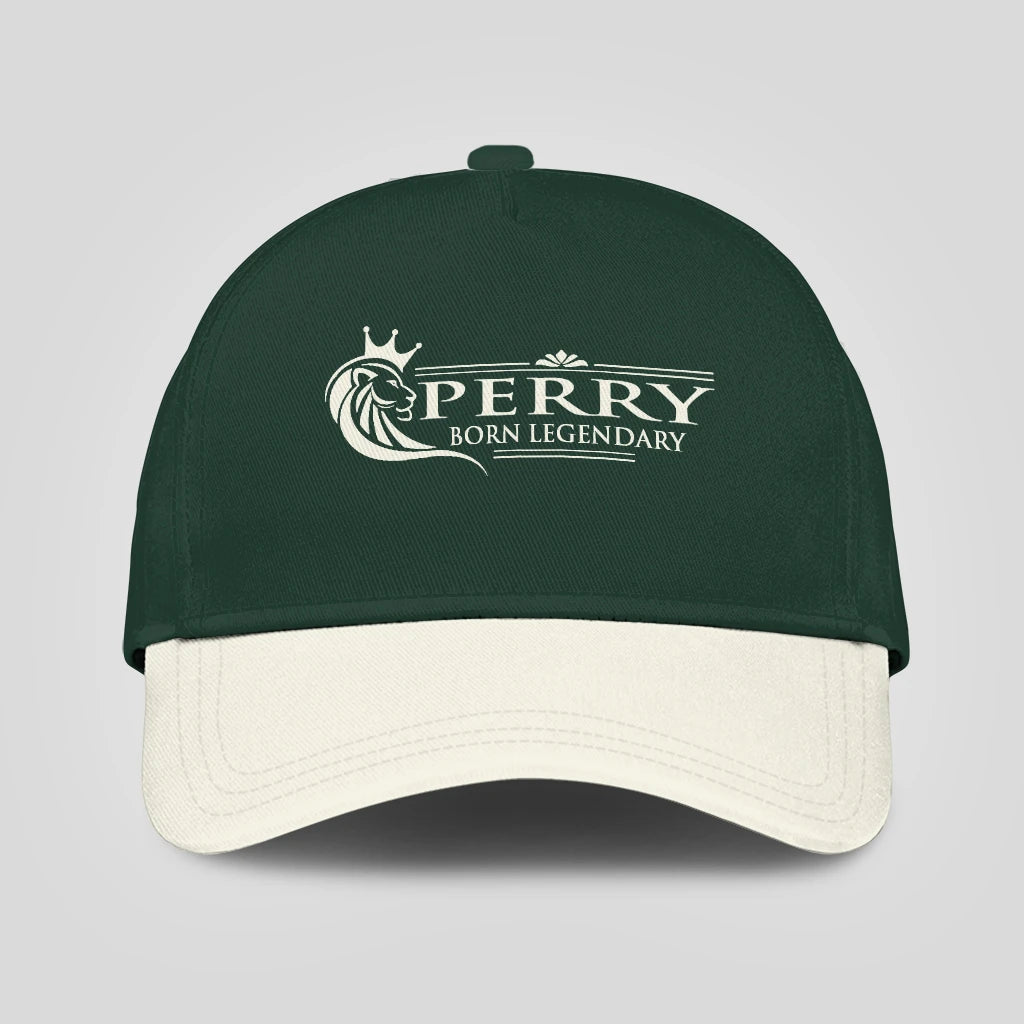 Born Legendary Lion Logo Sage Green And Beige Cap PERRY 13K1 C182PF