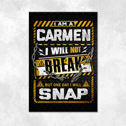 CARMEN Motivational Rug – Black & Yellow Quote Carpet for Living Room 13K1-AR1