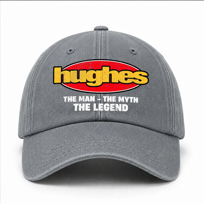 The Man The Myth The Legend Vintage Logo Washed Cap HUGHES 13K1 C162PF