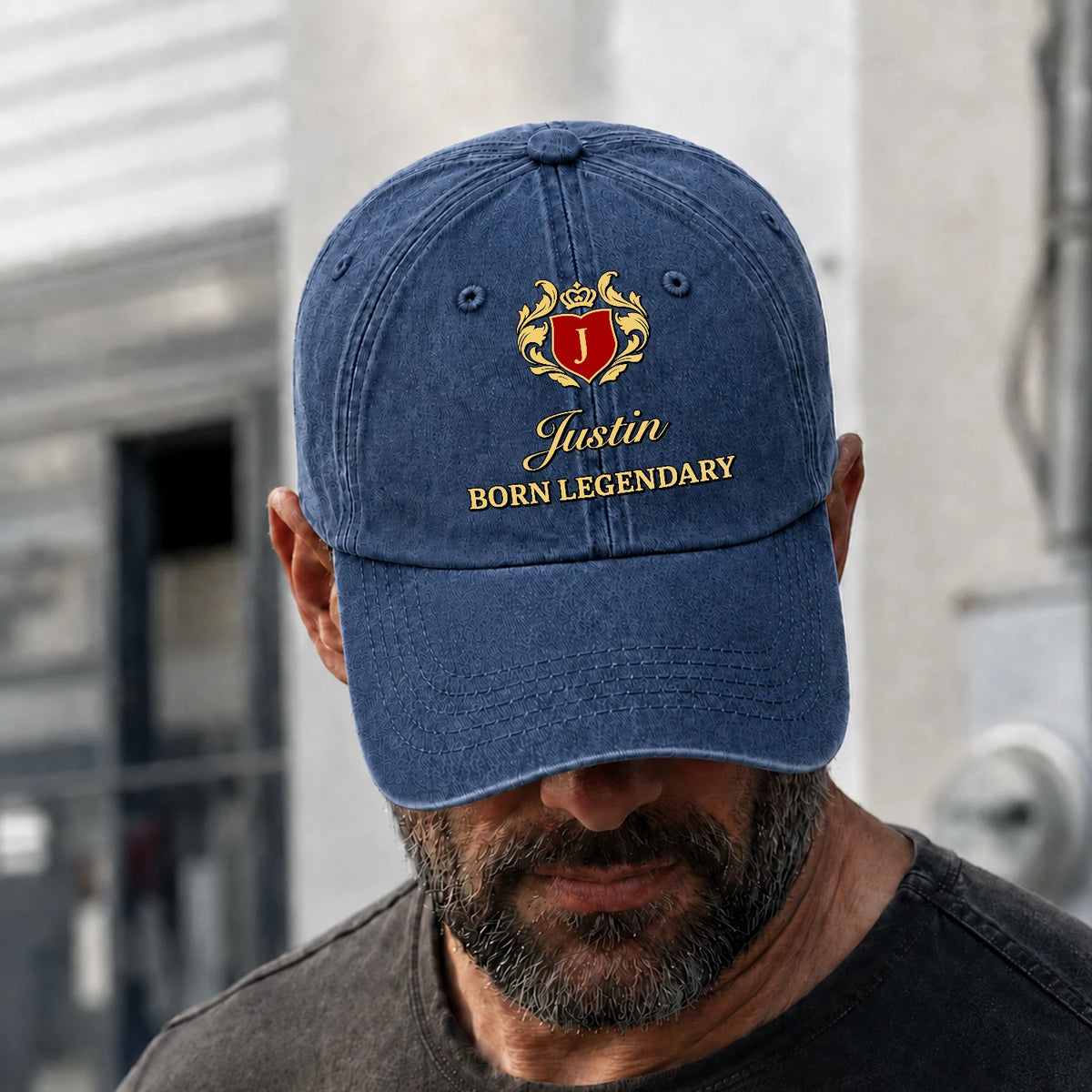 Born Legendary Royal Blue Washed Cap JUSTIN 13K1 C183PF