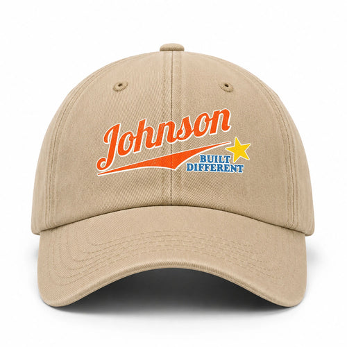 Your Name Built Different Logo Washed Cap JOHNSON 13K1 C56PF