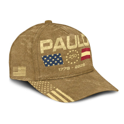 PAULO 13K1-C14PF 250th Anniversary Patriotic Baseball Cap 1776–2026