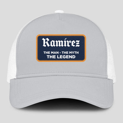 The Man The Myth The Legend Gray Mesh Cap RAMIREZ 13K1 C204PF