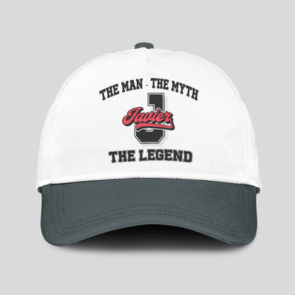 The Man The Myth The Legend Custom Initial Letter And Name Cap JAVIER 13K1 C38PF