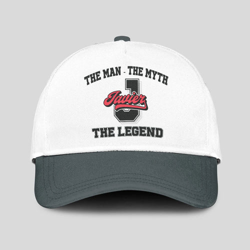 The Man The Myth The Legend Custom Initial Letter And Name Cap JAVIER 13K1 C38PF