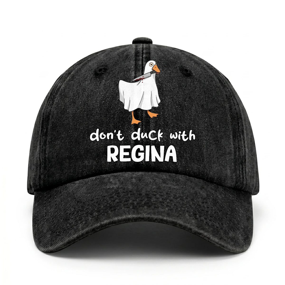 Don't Duck With Your Name Funny Washed Cap REGINA 13K1 C129PF