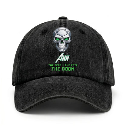 The Fear The Fate The Doom Skull Washed Cap ANN 13K1 C99PF