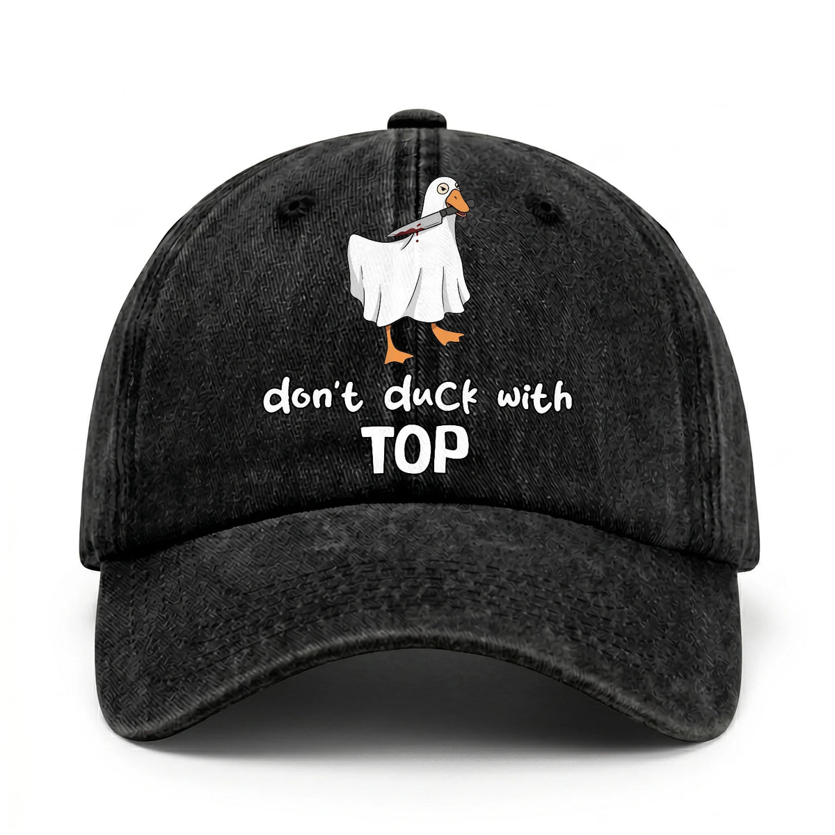 Don't Duck With Your Name Funny Washed Cap TOP 13K1 C129PF
