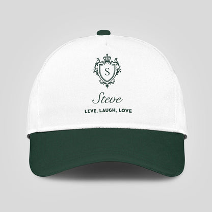 Live Laugh Love Elegant Blue And White Cap STEVE 13K1 C90PF