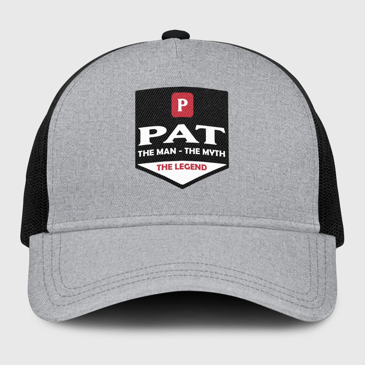 The Man The Myth The Legend Gray Mesh Cap PAT 13K1 C189PF