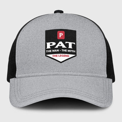 The Man The Myth The Legend Gray Mesh Cap PAT 13K1 C189PF