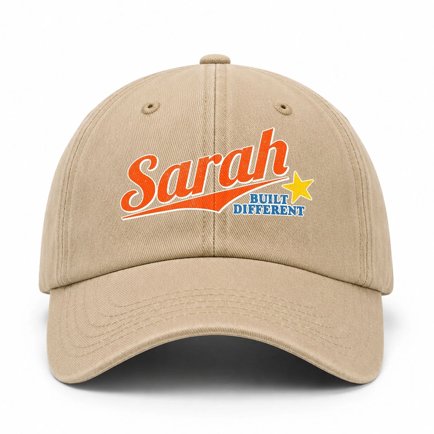 Your Name Built Different Logo Washed Cap SARAH 13K1 C56PF